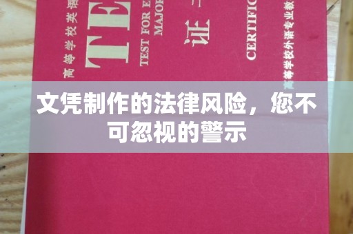 柳东文凭制作的法律风险，您不可忽视的警示
