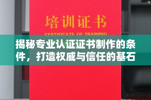 柳东揭秘专业认证证书制作的条件，打造权威与信任的基石