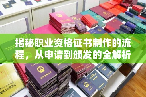柳东揭秘职业资格证书制作的流程，从申请到颁发的全解析