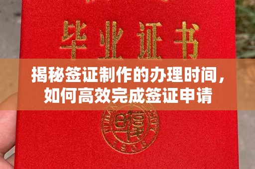 柳东揭秘签证制作的办理时间，如何高效完成签证申请