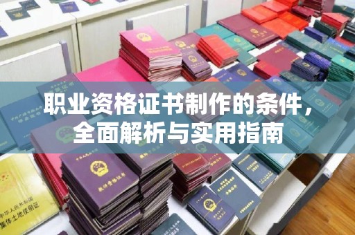 柳东职业资格证书制作的条件，全面解析与实用指南